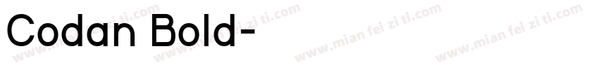 Codan Bold字体转换
